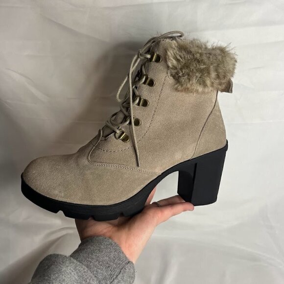 BEARPAW Marlowe Heeled Suede Boot size 10 - Picture 1 of 6